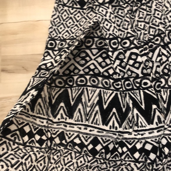 Tribal Print Front Slit Wide Leg Pants - Picture 3 of 7